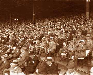 Fans filled the stands at Navin Field in 1934 and '35, accounting for nearly 25 percent of baseball's total paid attendance during the period. It cost a dollar to get into the grandstands, 50 cents for a bleacher seat.