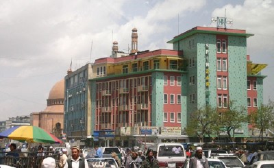 Another view of Ministry of Information and Culture behind Spinzar Hotel (Tim Doling)